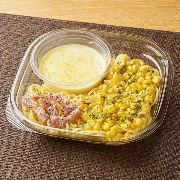 冷たい生パスタ コーンクリーム