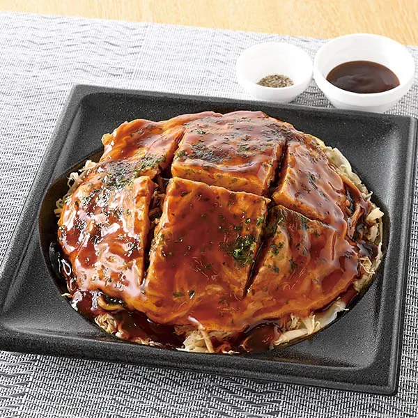 Extra Portion Hiroshima Okonomiyaki with 1/2 Daily Serving of Vegetables