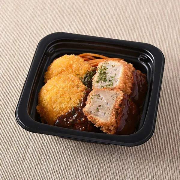 Menchi-katsu & Croquette with Special Sauce