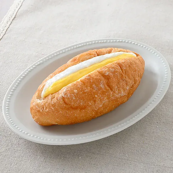 Soft French Bread (Custard & Whipped Cream)