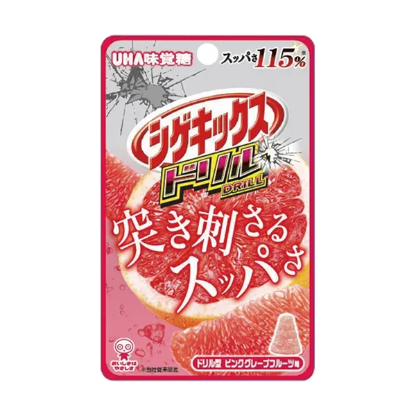 UHA味覚糖 シゲキックスドリル ピンクグレープフルーツ味