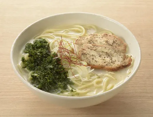 Chicken Paitan Ramen Made with Sea Lettuce from Matsukawaura, Soma City, Fukushima