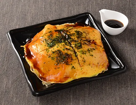 Supervised by Micchan: Hiroshima-style Okonomiyaki (Noodles, Pork & Egg)