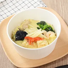 Chicken and Vegetable Green Curry (with Glutinous Barley Rice)