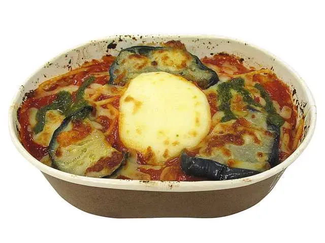 バジル香る 新潟県産丸なすのチーズ焼パスタ