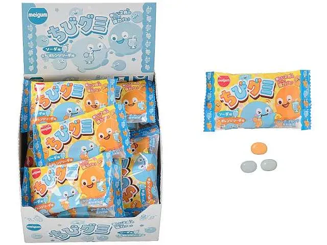 MEIJI CHEWING GUM Chibi Gummy Soda & Orange Soda Flavor