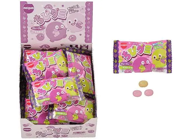 MEIJI CHEWING GUM Chibi Gummies Grape & Muscat Flavors