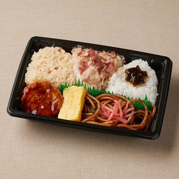 おむすび3個のミニ弁当