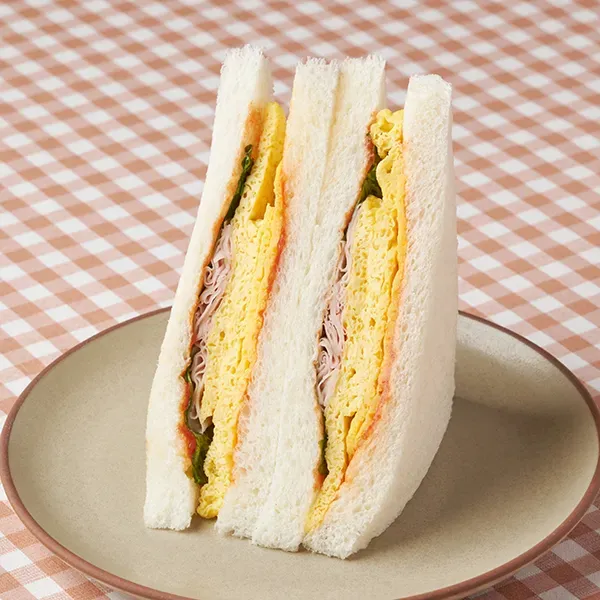 たまご焼きとハムサンド