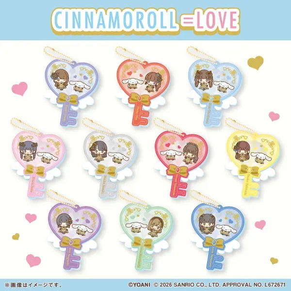 Cinnamoroll =LOVE Slide Mirror Keychain