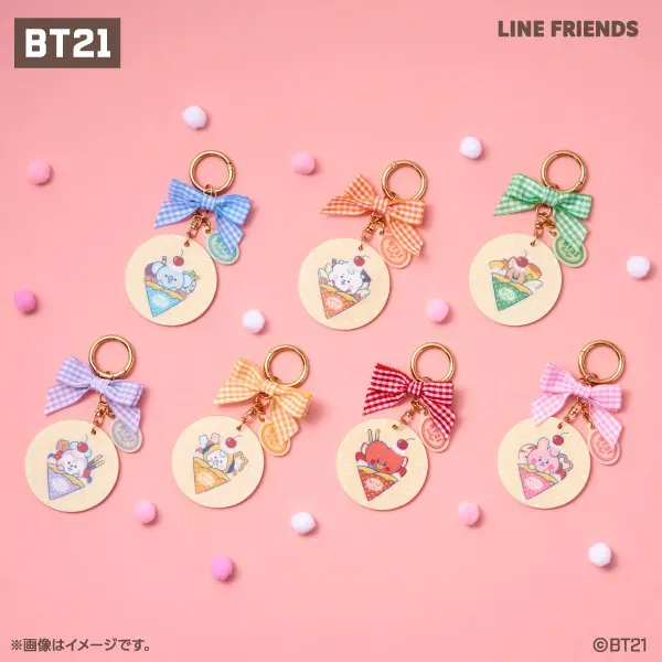 BT21 리본 아크릴 키링
