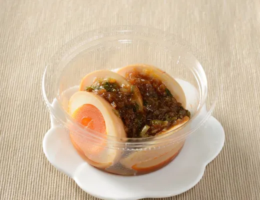Spicy Seasoned Eggs with Green Onion Sauce