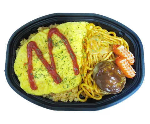 オムライス&ハンバーグナポリタン