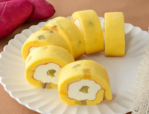 Chunky Roasted Sweet Potato Mochi-Texture Roll (Beni-Haruka)