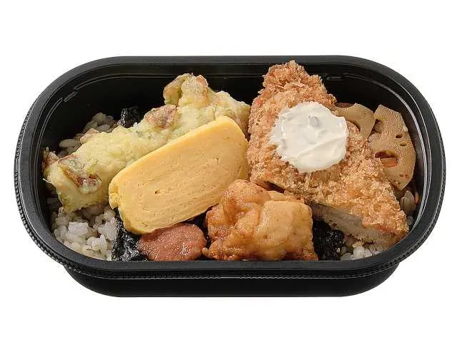 5種おかずのミニ明太海苔弁当(もち麦)