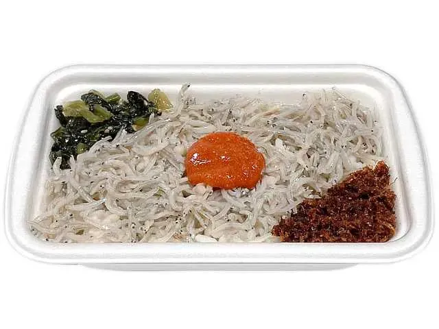 ちりめんと明太子のごはん(もち麦)