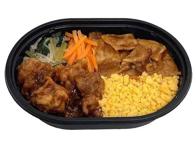 Grilled Pork & Fried Chicken Rice (with Glutinous Barley)