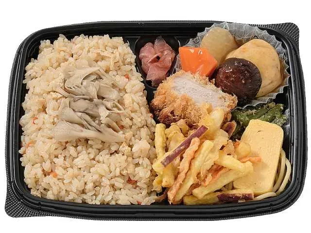 舞茸御飯幕の内 さつまいもかき揚げ