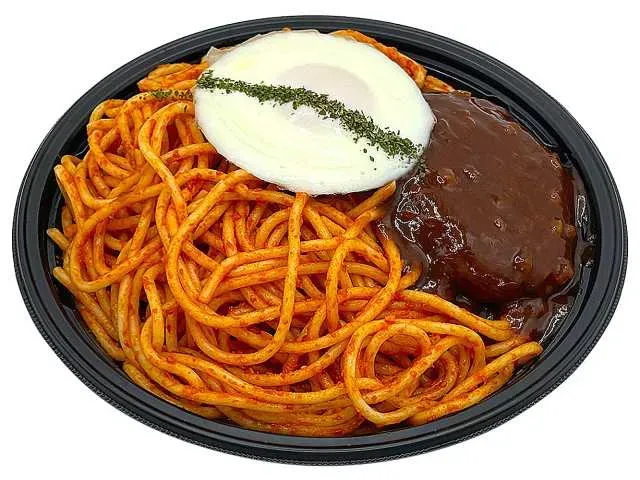 ガッツリ喰らう ガリトマパスタ&ハンバーグ