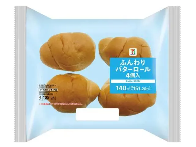 7プレミアム ふんわりバターロール 4個入