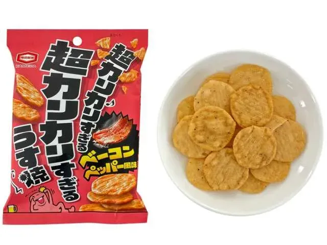 亀田製菓 超カリカリすぎるうす焼 ベーコン&ペッパー風味