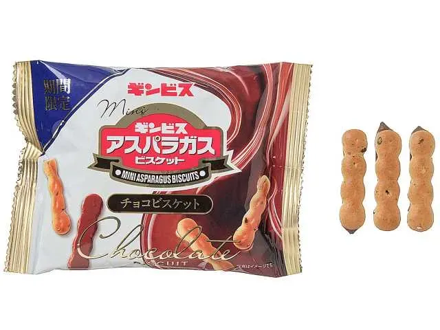 GINBIS Mini Asparagus Biscuit Chocolate Biscuit Small Pack