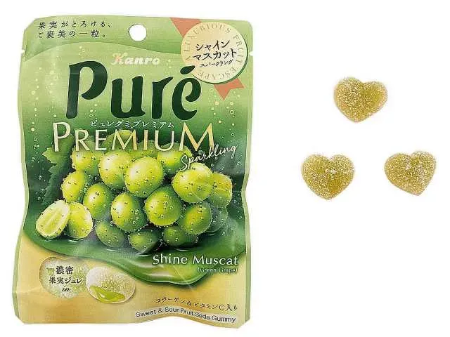 KANRO Pure Gummy Premium Shine Muscat Sparkling