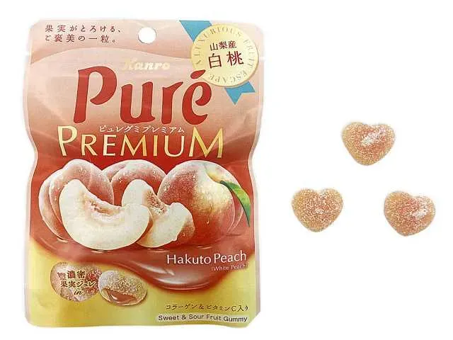 KANRO Pure Gummy Premium Yamanashi White Peach