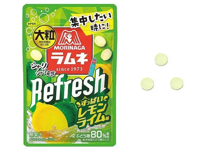 MORINAGA Large Ramune Refresh Lemon Lime Flavor
