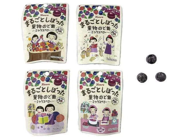 カンロ まるごとしぼった果物のど飴 ミックスベリー 小袋