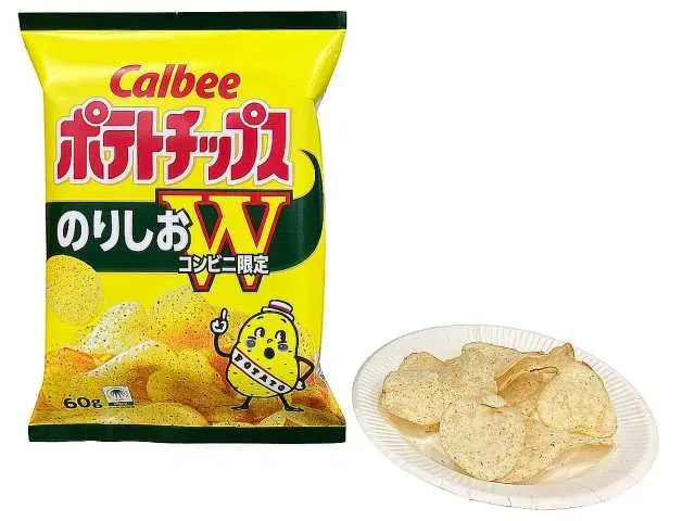 CALBEE 포테이토 칩스 김소금 더블