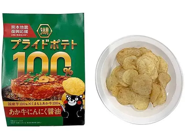 湖池屋 プライドポテト100% あか牛にんにく醤油