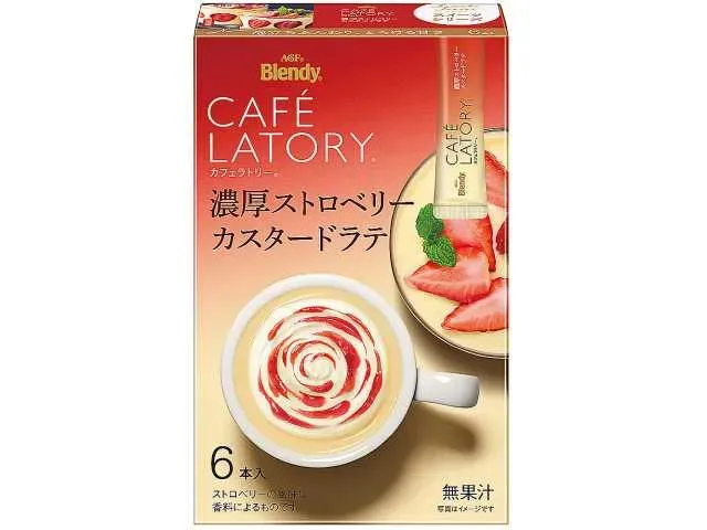 Blendy CAFÉ LATORY Rich Strawberry Custard Latte