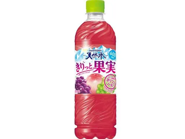 天然水 きりっと果実 ぶどう&もも600ml