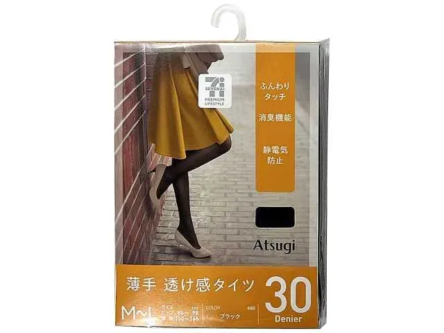 7プレミアム 薄手透け感タイツ30D M-L