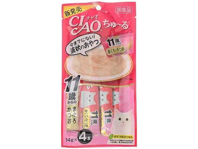 チャオちゅ～る11歳まぐろかつお14g×4本