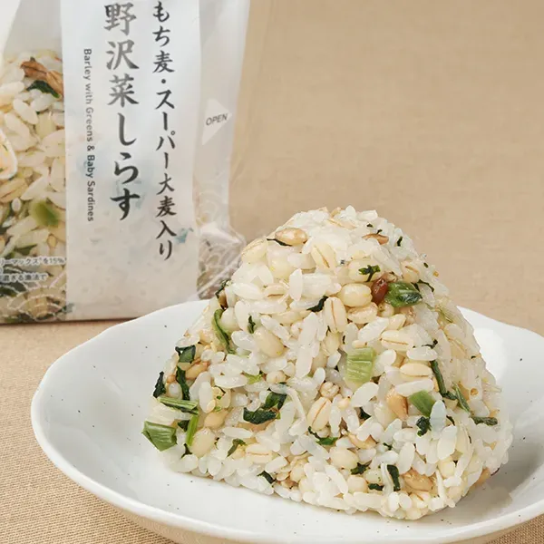 もち麦・スーパー大麦入り 野沢菜しらす