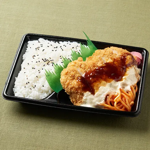 Chicken Cutlet Bento with Double Sauce