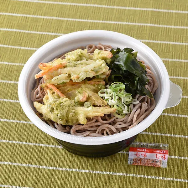 相馬産あおさ入りかき揚げそば