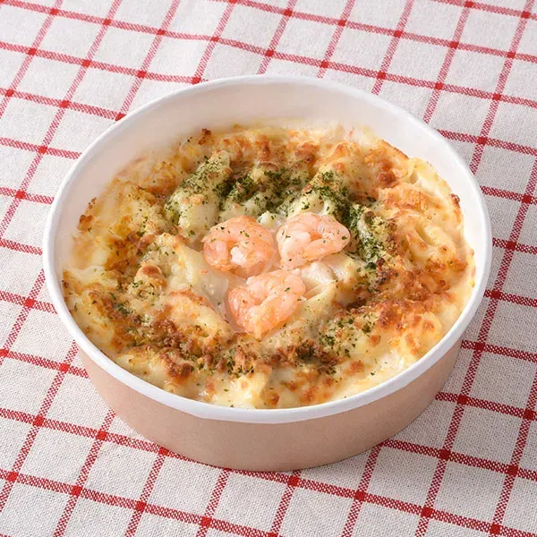 なめらかクリーミーソースの海老グラタン