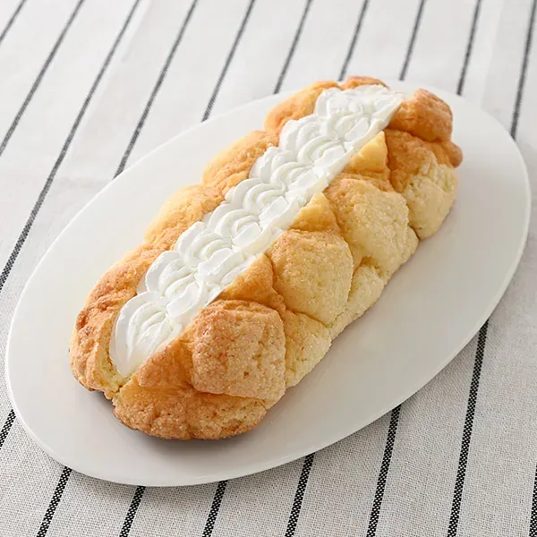 Melon Bread Loaded with Whipped Cream