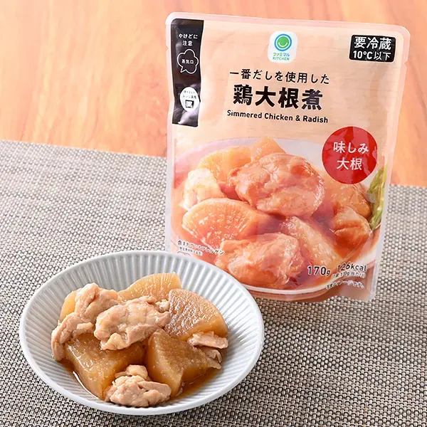 一番だしを使用した鶏大根煮