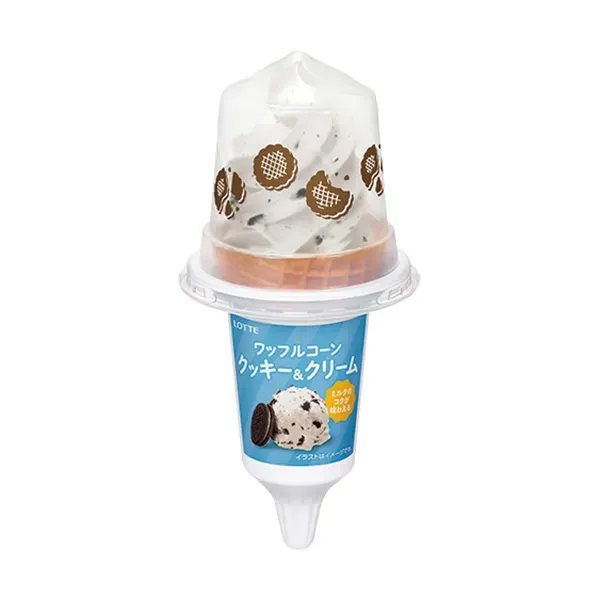 ロッテ ワッフルコーン クッキー&クリーム