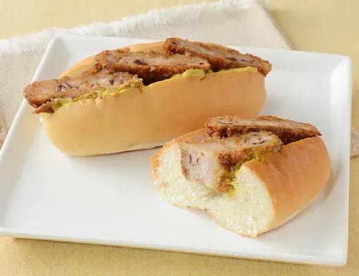 Squid Menchi Katsu Roll with Wholegrain Mustard Sauce