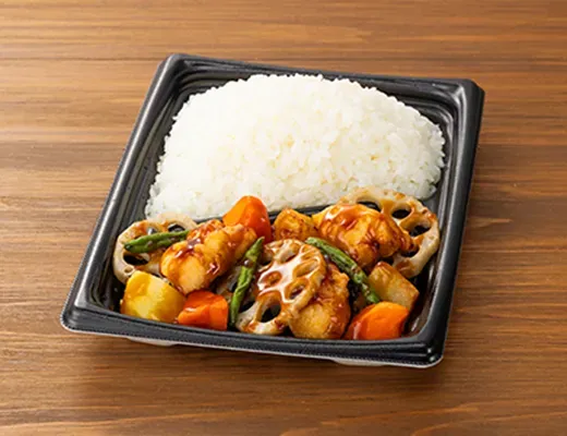 Extra Rice! Sweet & Sour Chicken and Vegetables Bento