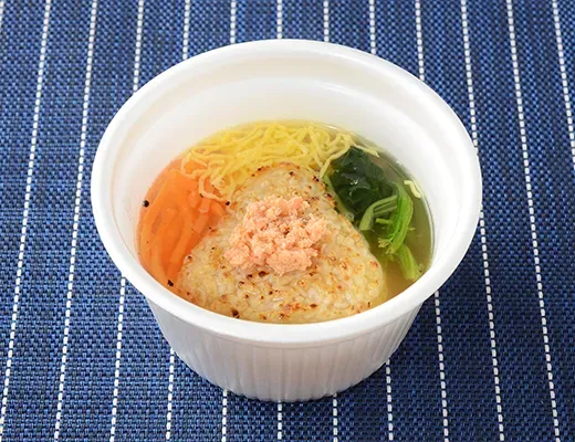 Grilled Rice Ball Dashi Chazuke with Sockeye Salmon