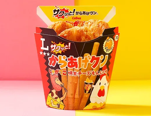サクッと!からあげクン じゃがりこ明太チーズもんじゃ味