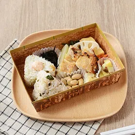 Rice Ball Set with 10 Side Dishes (Sticky Barley Rice)