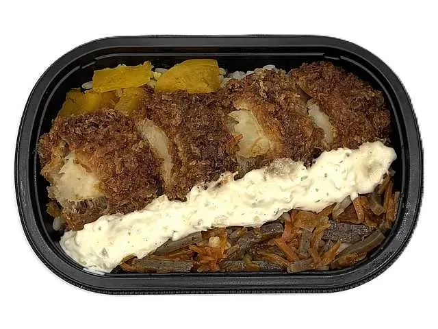 イカフライおかか御飯 (麦飯)