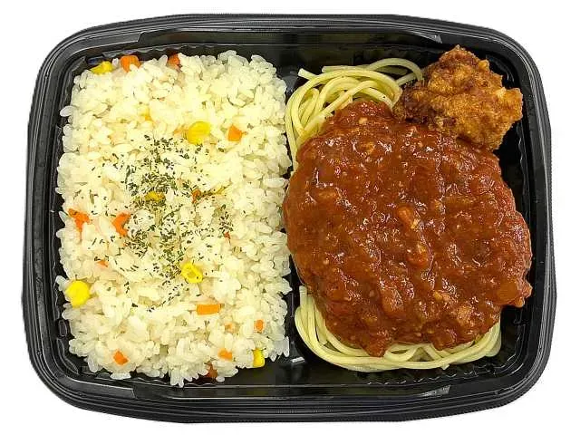 ガーリックトマトソースハンバーグ&唐揚げ弁当